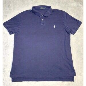 Polo Ralph Lauren Polo Shirt Men's XL Navy Blue Short Sleeve Shirt Golf Polo